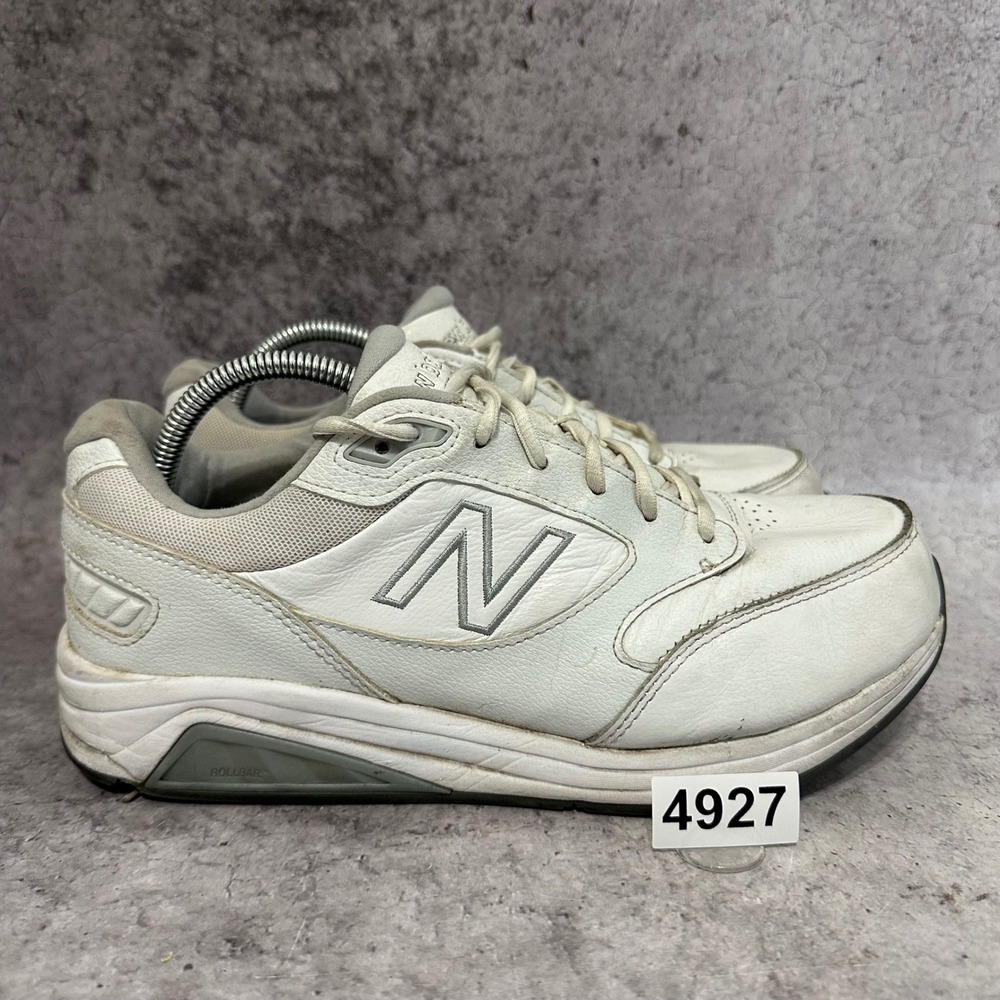 New Balance 928v3 Men 8.5 White Walking Shoes MW928WT3 Leather Rollbar Ortho
